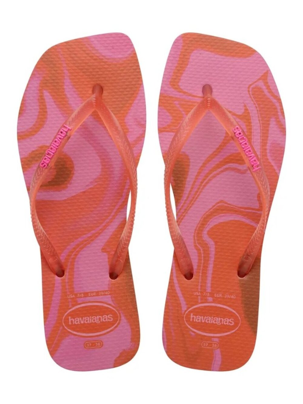 NWT Havaianas Square Toe Jelly Flip Flop Blossom Size 9/10
